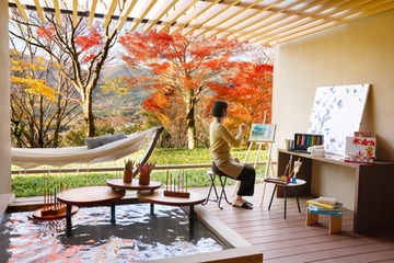 星野リゾート「界 仙石原」が温泉×アートの2泊3日リトリート滞在を販売——露天風呂付きテラスをプライベートアトリエに 画像