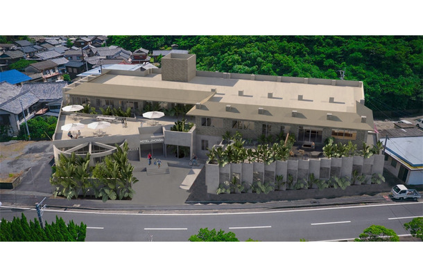 五島列島福江島の荒川温泉、デザイナーズホテル「HOTEL JIHONGAI」としてリニューアル――2027年夏に温泉施設、2028年夏にホテル全面開業