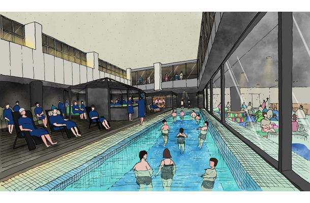 福井・かいほつの湯が2026年8月リブランドオープン——40名収容のスタジアム型など4種サウナと水風呂LAGOONを備える「サウナガーデンMoi」全体構想を公開