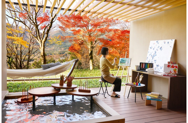 星野リゾート「界 仙石原」が温泉×アートの2泊3日リトリート滞在を販売——露天風呂付きテラスをプライベートアトリエに