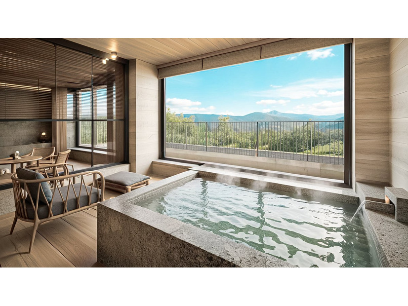 全プランにエステを組み込んだラグジュアリーオーベルジュ「ANDO HOTEL RETREAT 箱根強羅」2026年9月1日開業——全室に大涌谷引湯の半露天温泉、予約受付開始