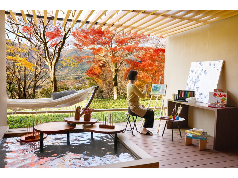 星野リゾート「界 仙石原」が温泉×アートの2泊3日リトリート滞在を販売——露天風呂付きテラスをプライベートアトリエに